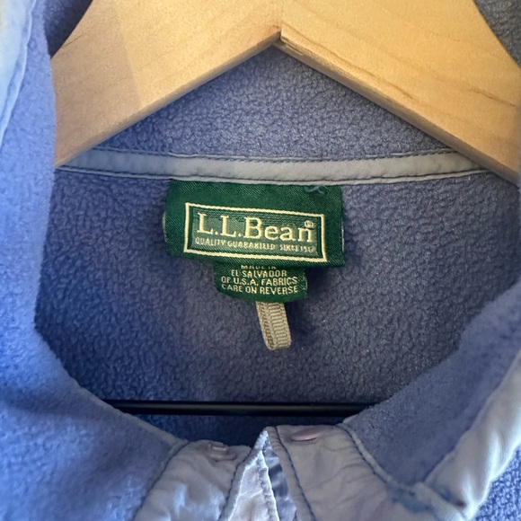 L.L. Bean Light Periwinkle Fleece 1/4 Snap Pullover Women’s Medium Athleisure - Picture 2 of 10